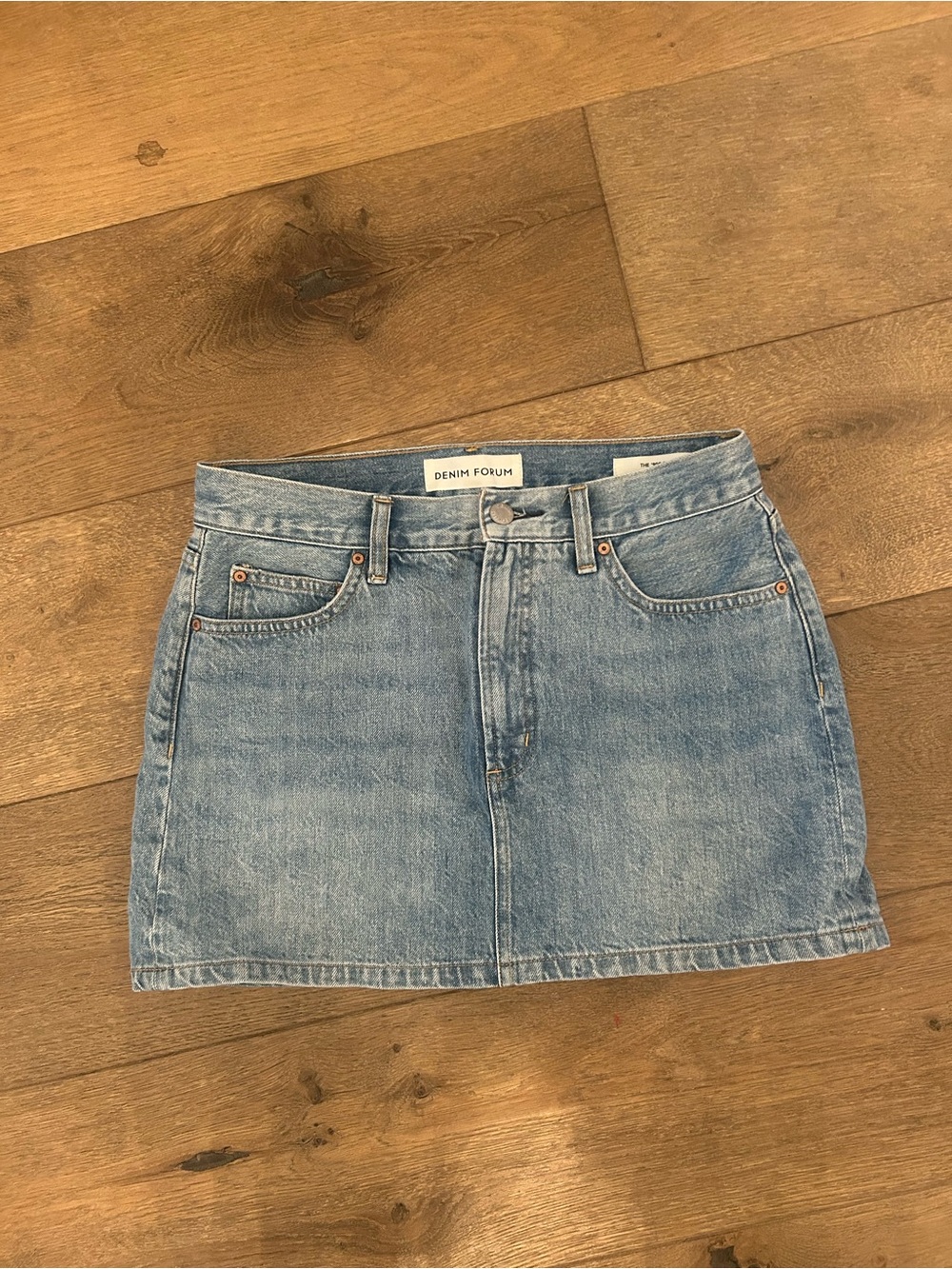Denim Forum Women's Light Blue Denim Mini Skirt